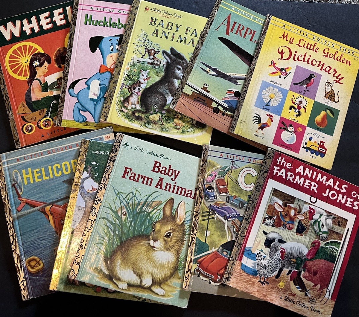 Little Golden Books Mixed Lot of 10 Classic Children’s Books – Vintage AS IS