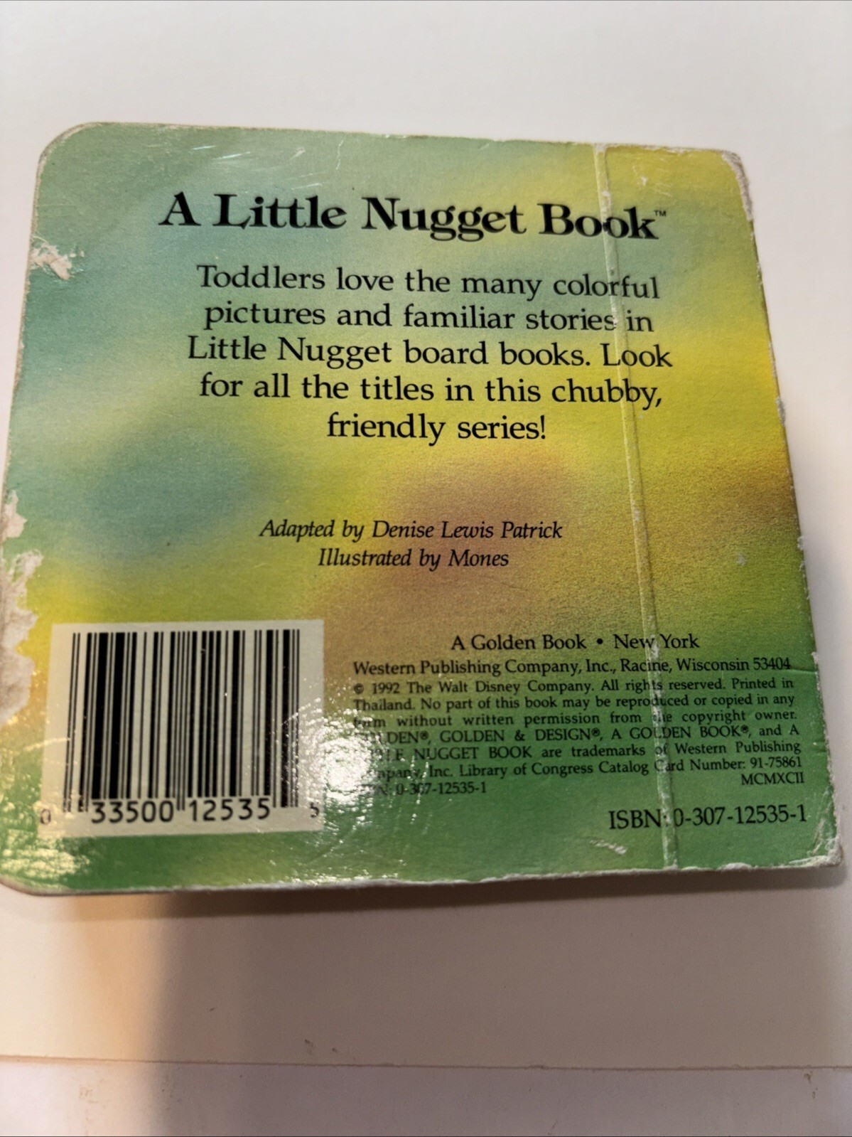 1992 WALT DISNEY’S BAMBI (LITTLE NUGGET) By Denise L. Patrick Board Book