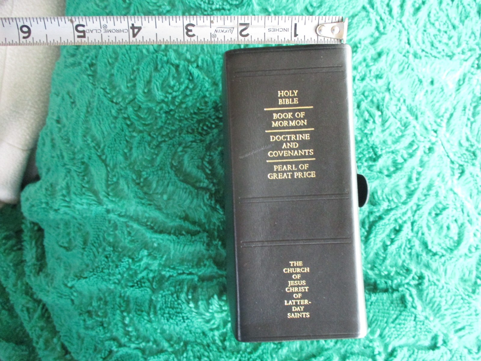 Mini Quad – Holy Bible Book Mormon D&C Pearl Great Price – Leather Like New T