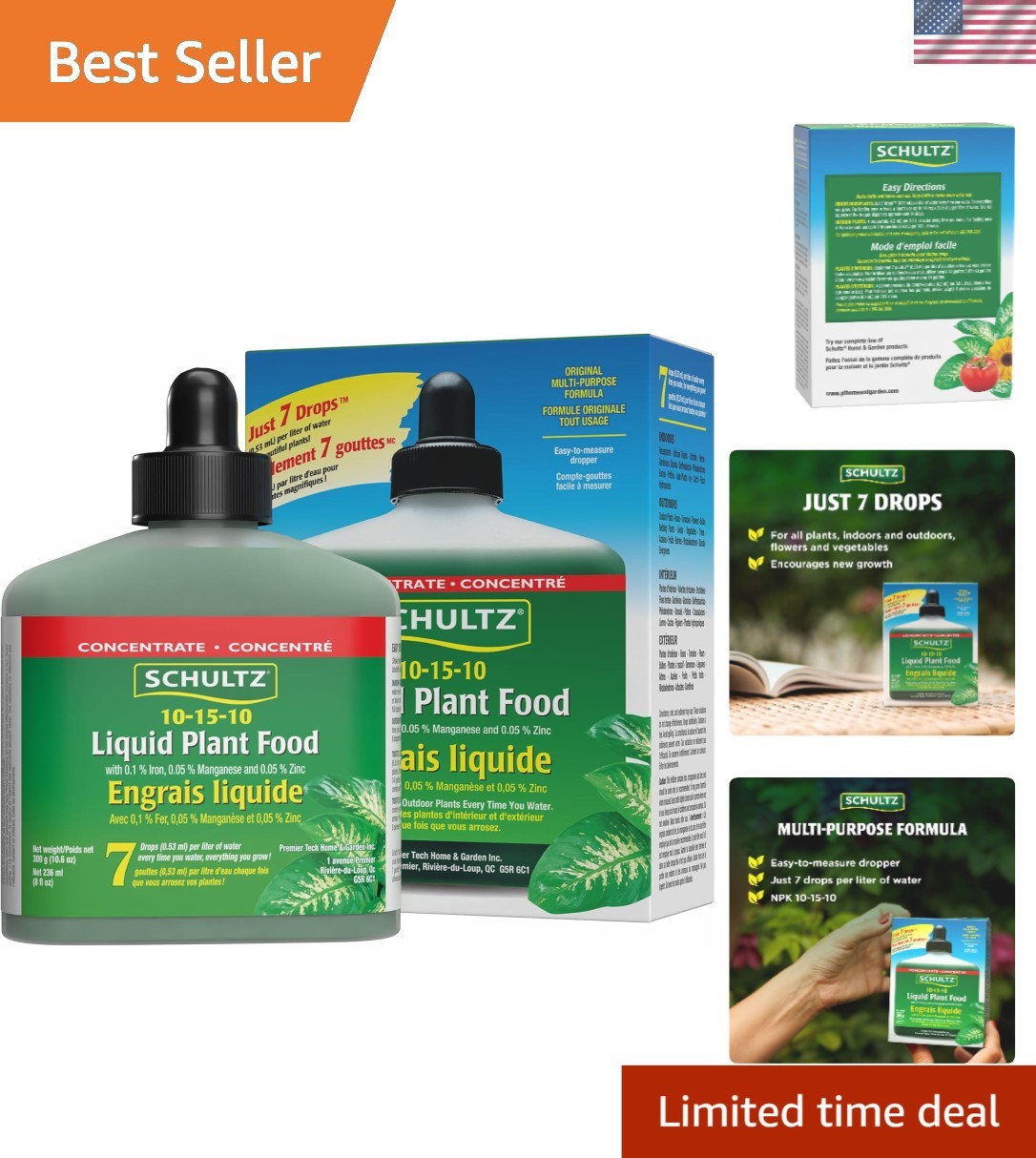 All-Purpose 10-15-10 Plant Food – 8 Oz Liquid Fertilizer for Thriving Plants