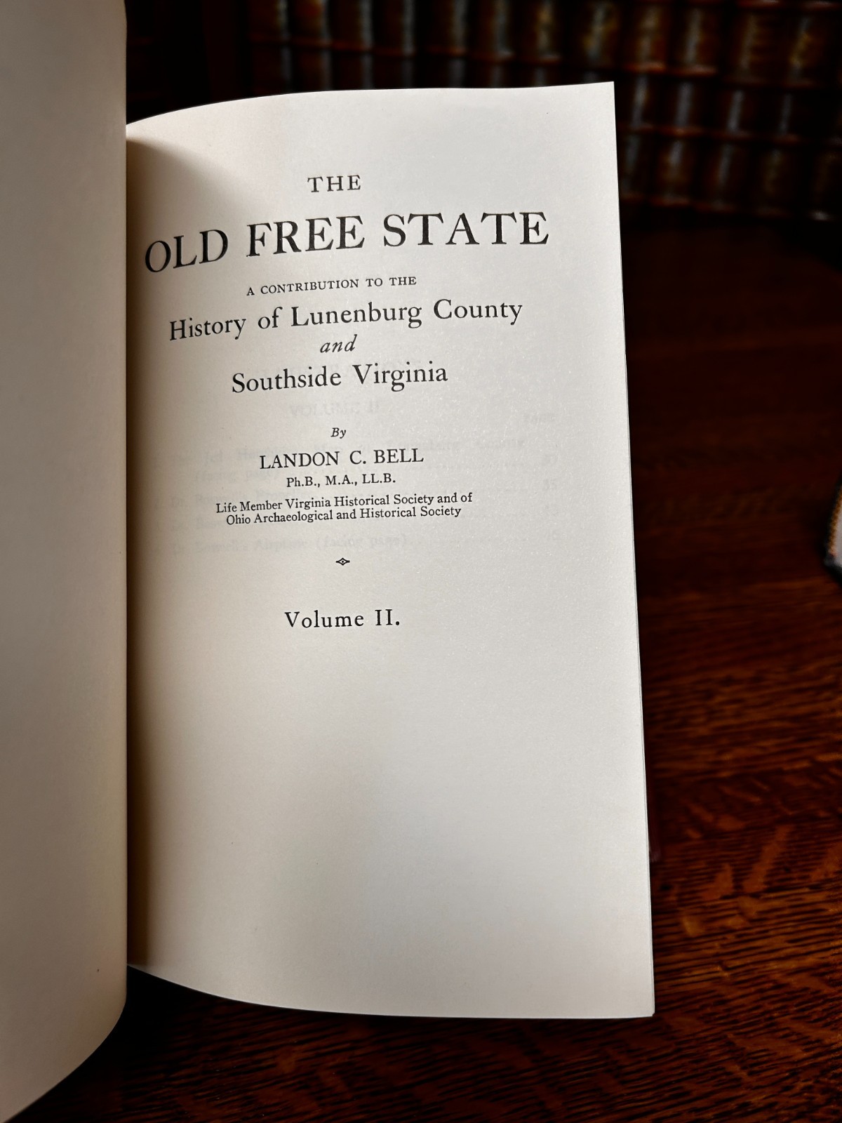 Old Free State, History of Lunenburg County Southside Virginia, 2 in 1 Hardcover