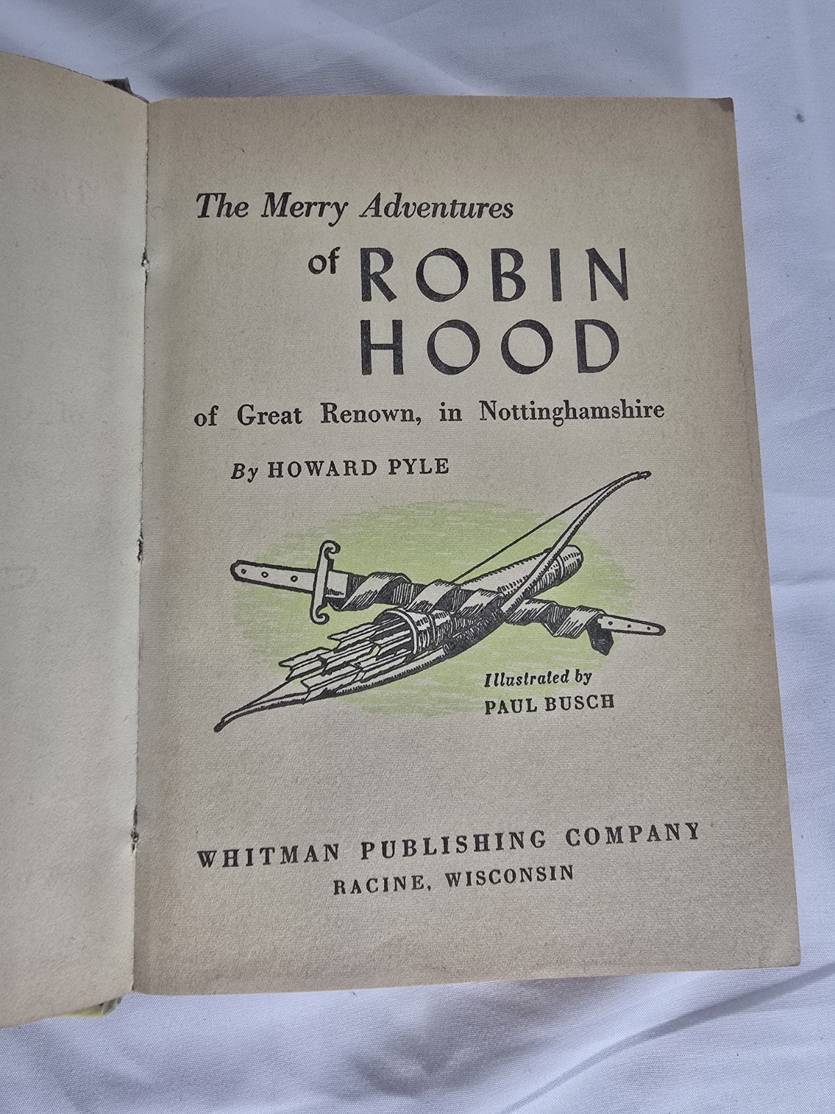 Vintage Robin Hood Whitman Publishing Hardcover Howard Pyle Illustrated Book