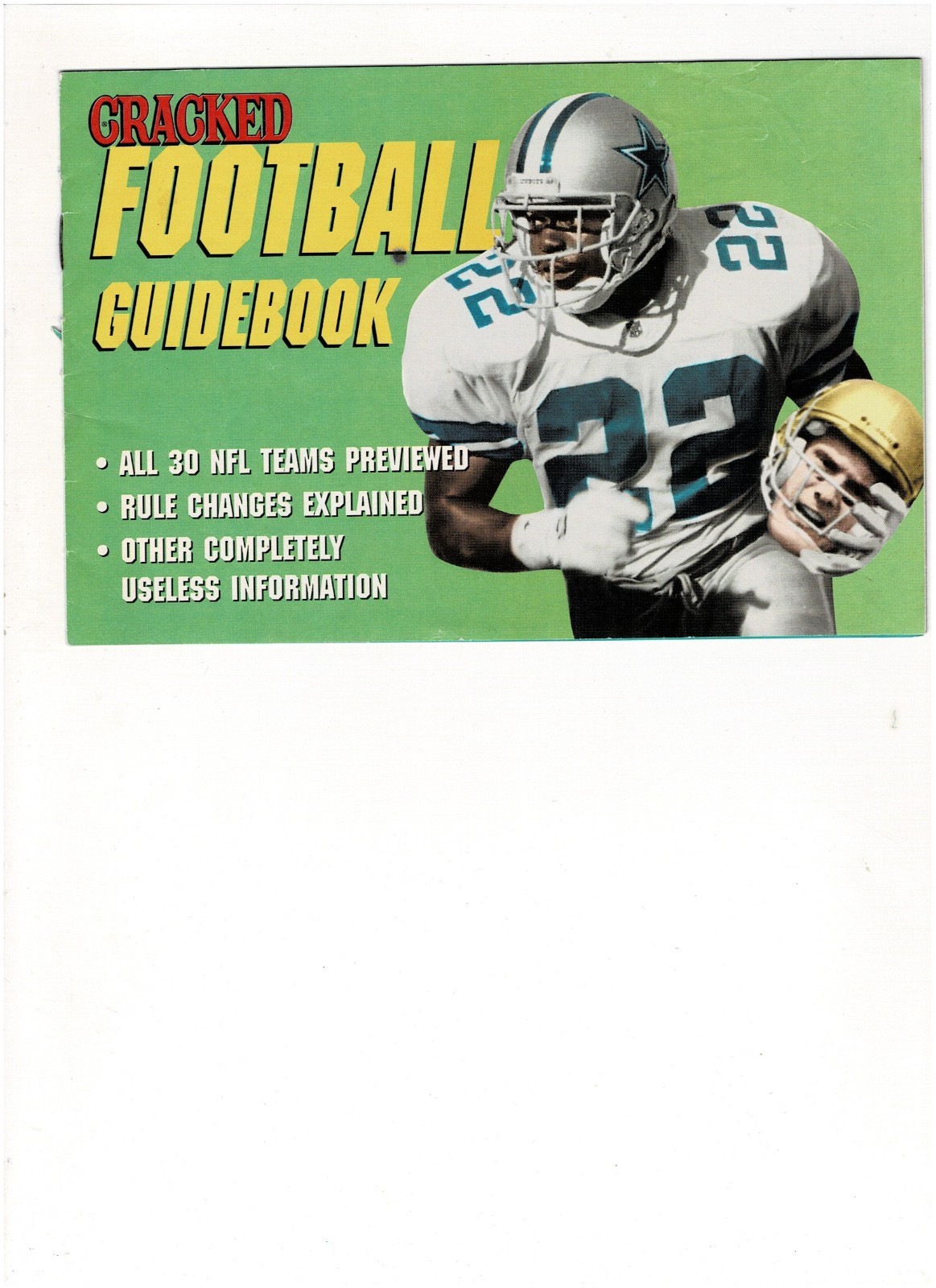 Cracked Magazine 1997 Football Guidebook Madden Emmitt Parcels Cowboys