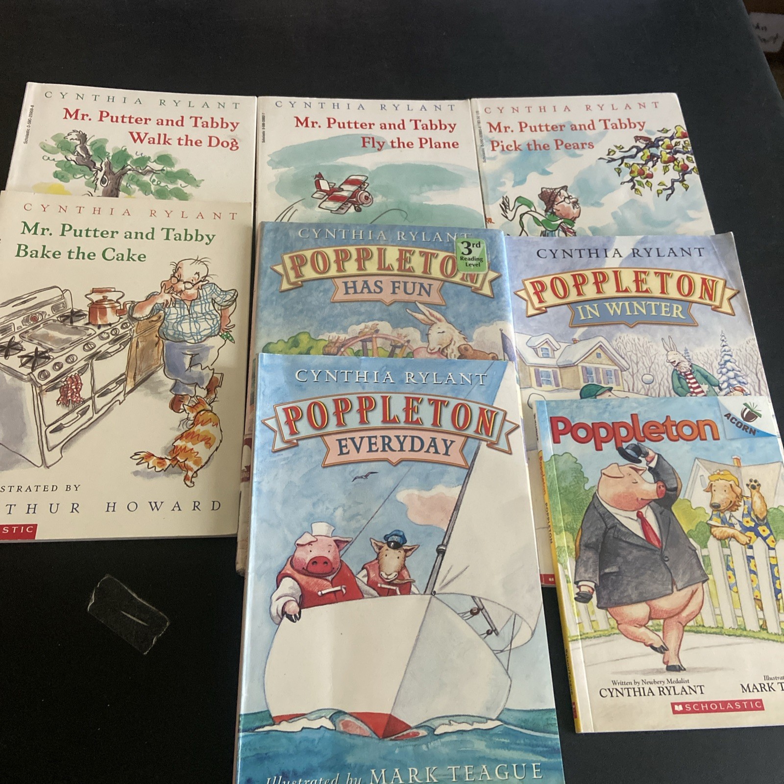 Cynthia Rylant Mr. Putter & Poppleton Lot Of 8 HC & PBs G – VG Condition