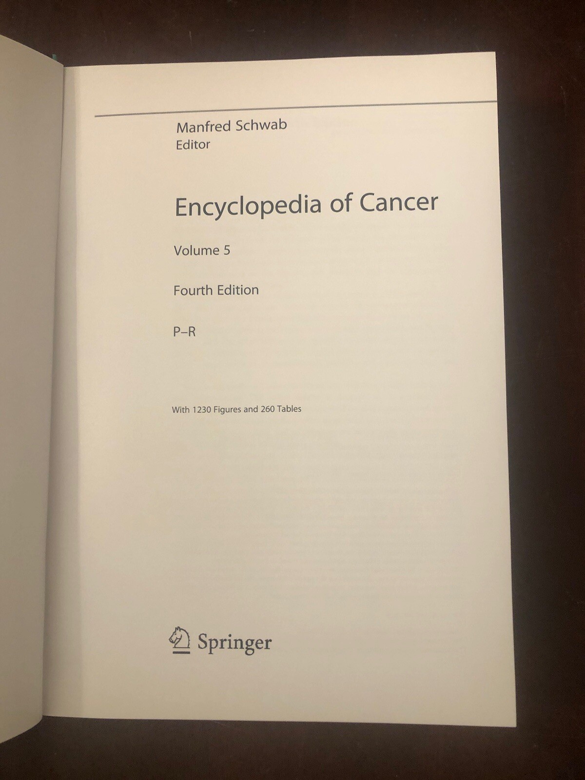 Encyclopedia of Cancer-Hardcover Set Of 6-Fourth Edition-New Condition