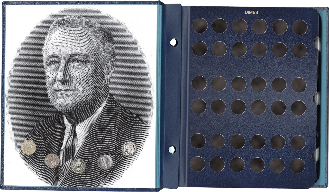 Whitman Album For 72 US Dime Coins Collection Blank ND 4476 Gift Idea 2 Pages