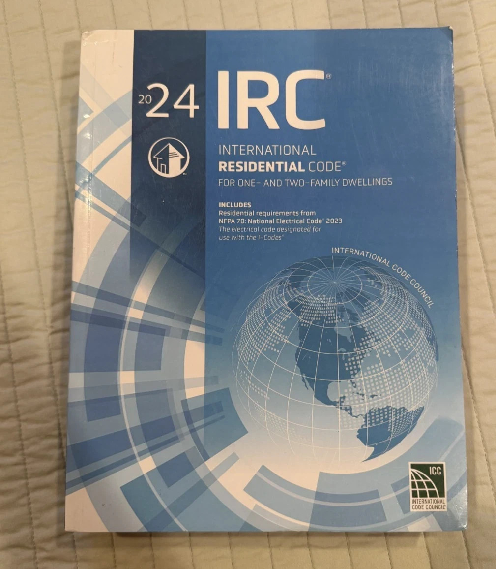 2024 IRC Residential Code Book -fedex ddp delivery