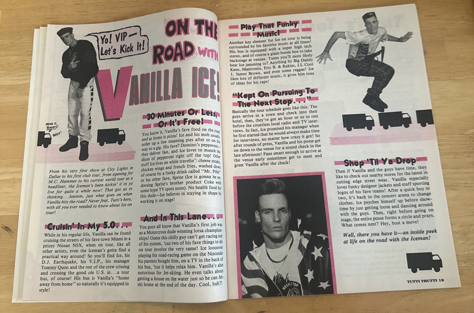 Tutti Frutti Magazine July 1991 NKOTB Luke Perry Rico Suave Mark Walhberg