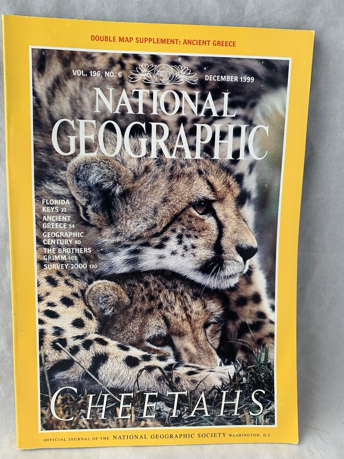 National Geographic Magazine December 1999 Vol. 196 No. 6 Cheetahs R21-11