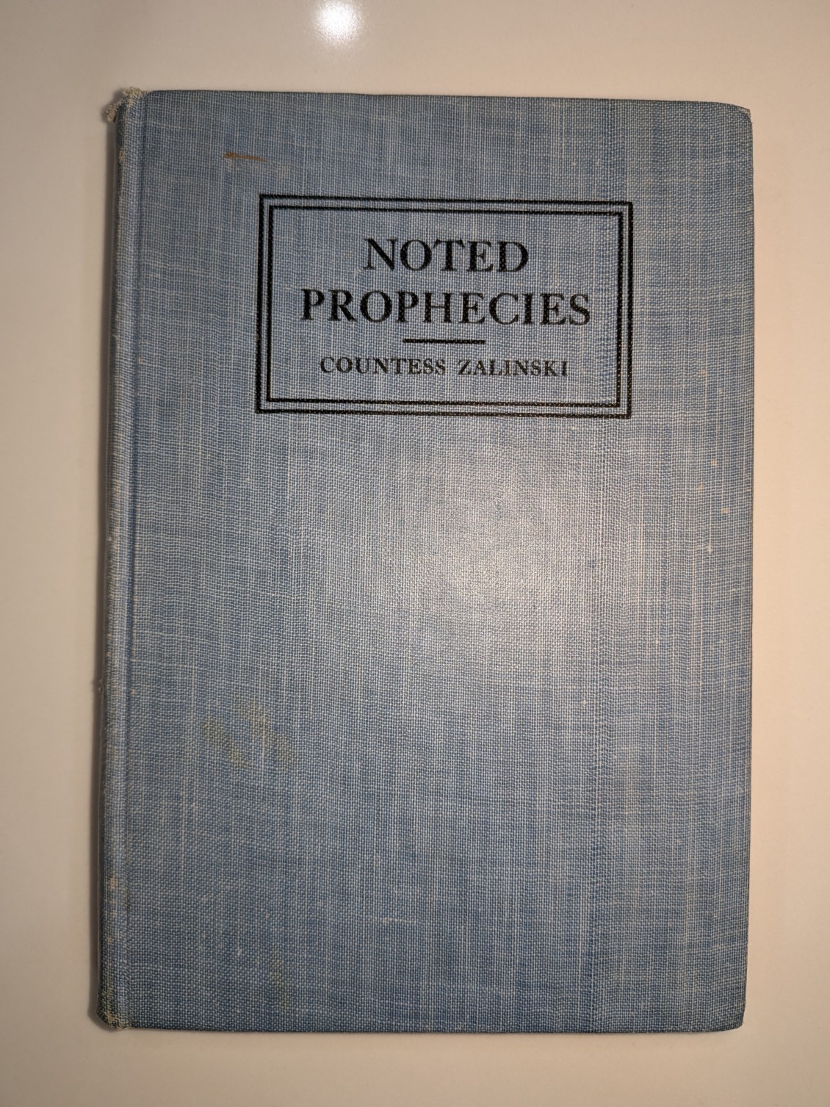 Noted Prophecies by Countess Zalinski – 1918, Advanced Thought -Occult 1st -RARE