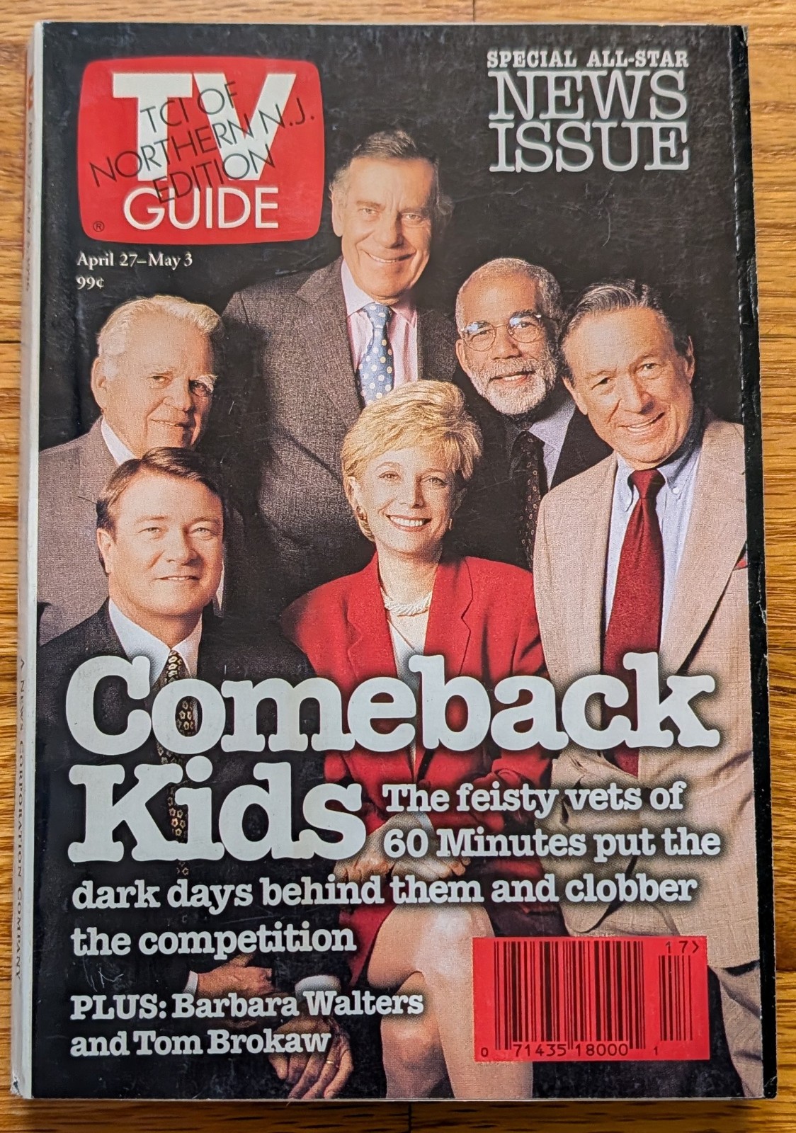 TV Guide 1996 Issue #2248 April 27 – May 3 Cast of 60 Minutes News Issue