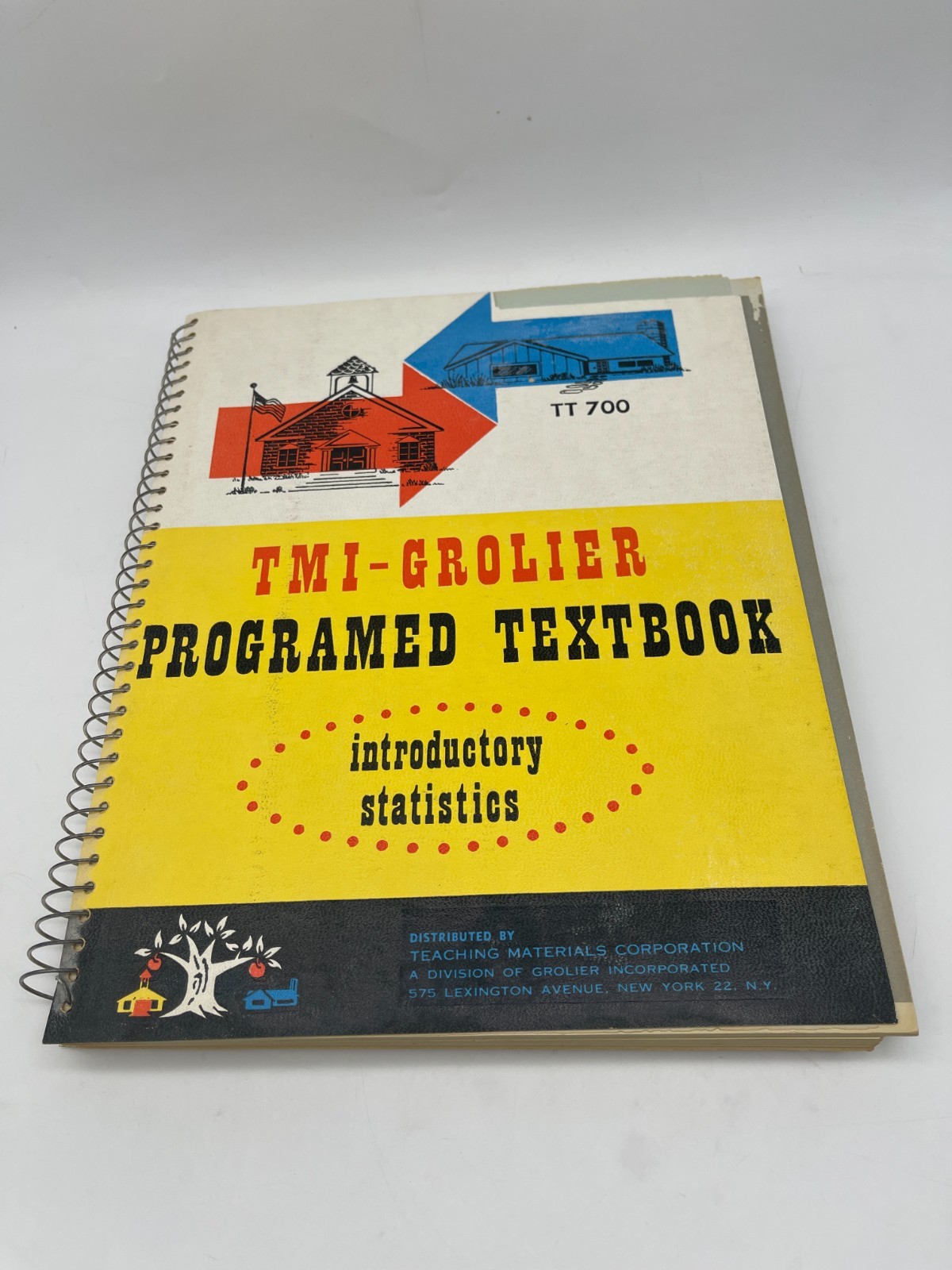 TMI-Grolier Programed Textbook 1st Edition 1961 Introductory Statistics TT 700