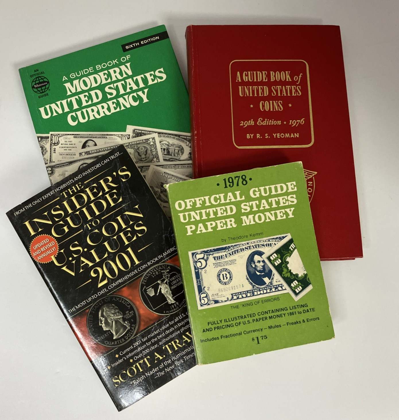 Vintage Guide United States Coins Paper Money Currency 1970s Yeoman (Lot of 4)