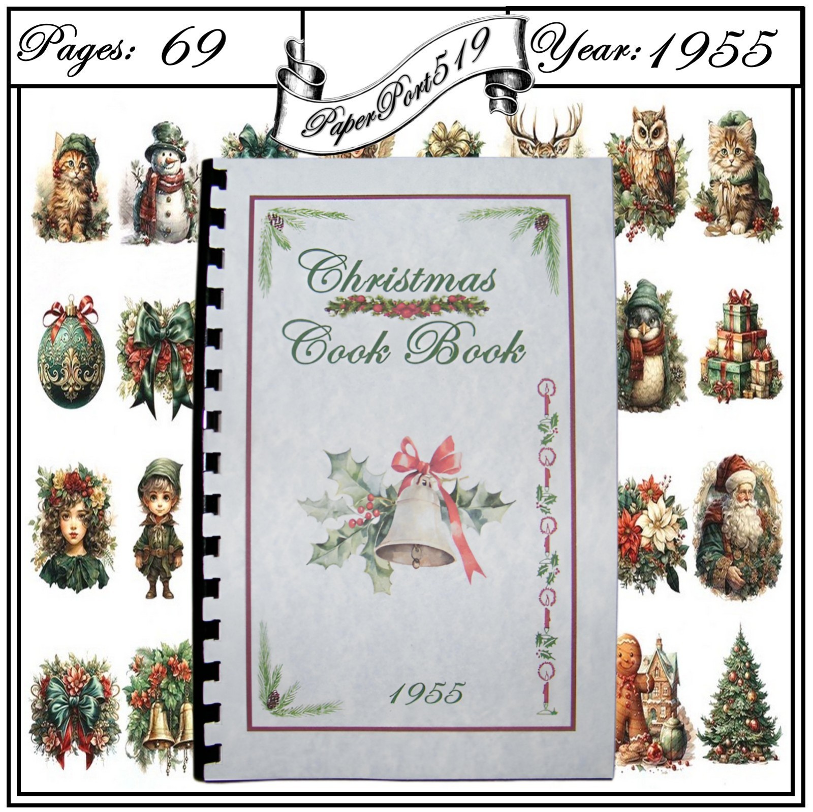 1955 Christmas Cook Book 69 Pages