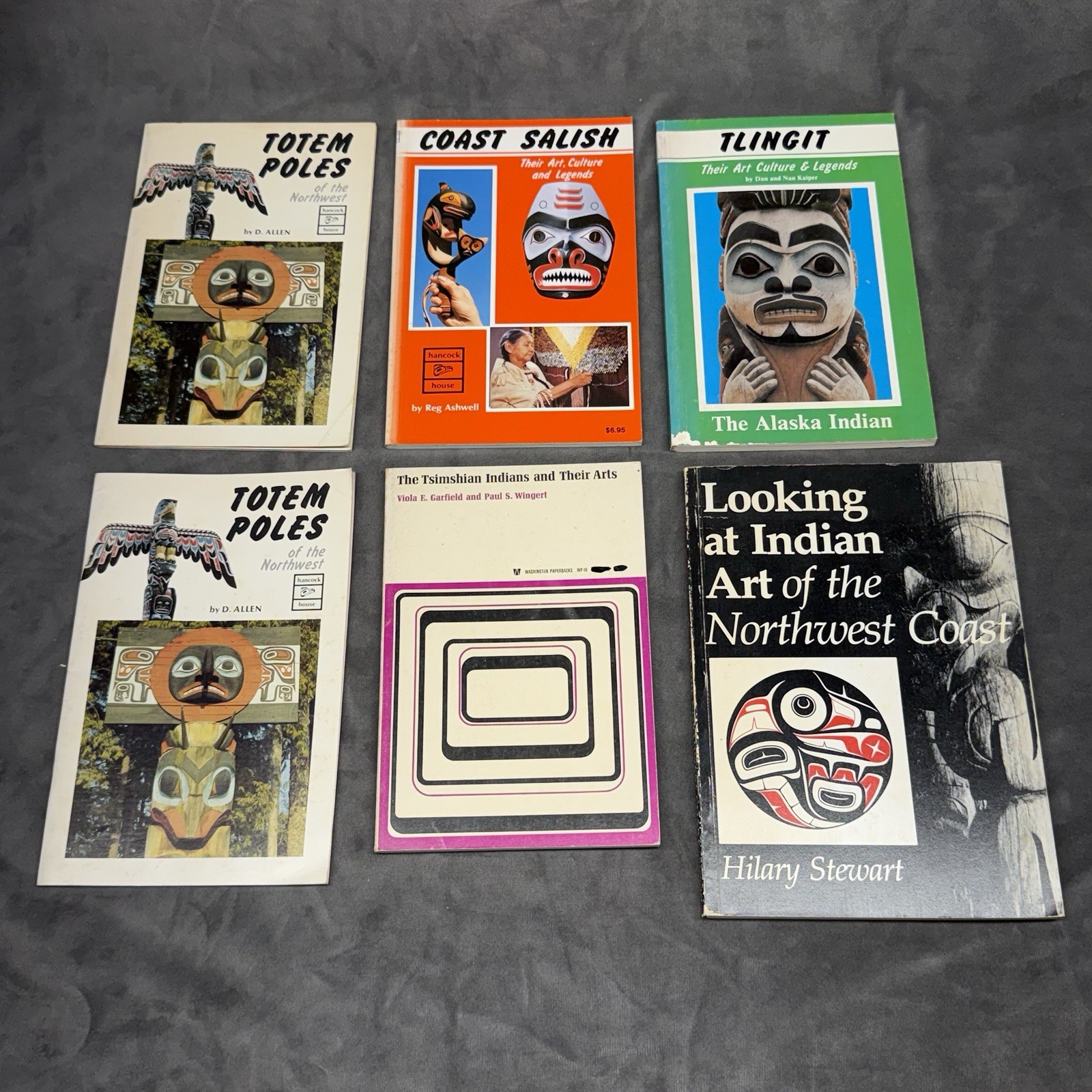 Vintage Lot of 6 PNW Native American Art & Culture Book Totem Poles & Legends