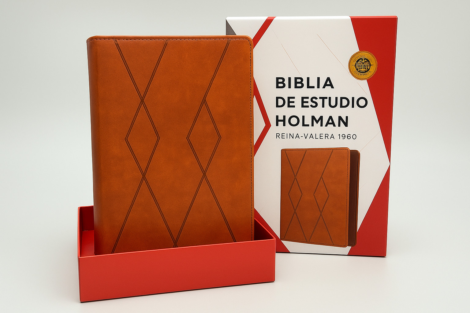 RVR 1960 Holman Study Bible – Brown Imitation Leather | Full-Color Spanish Study