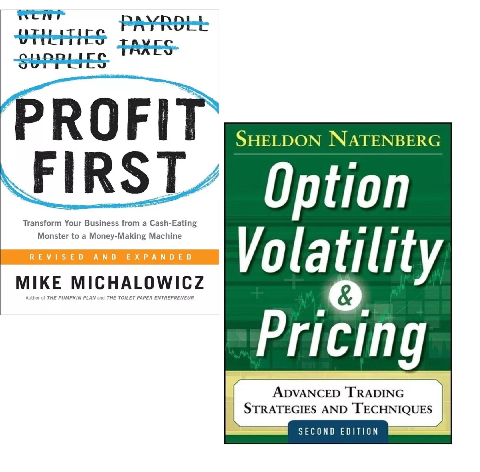 Profit First: & Option Volatility and Pricing: combo of 2 book set paperback