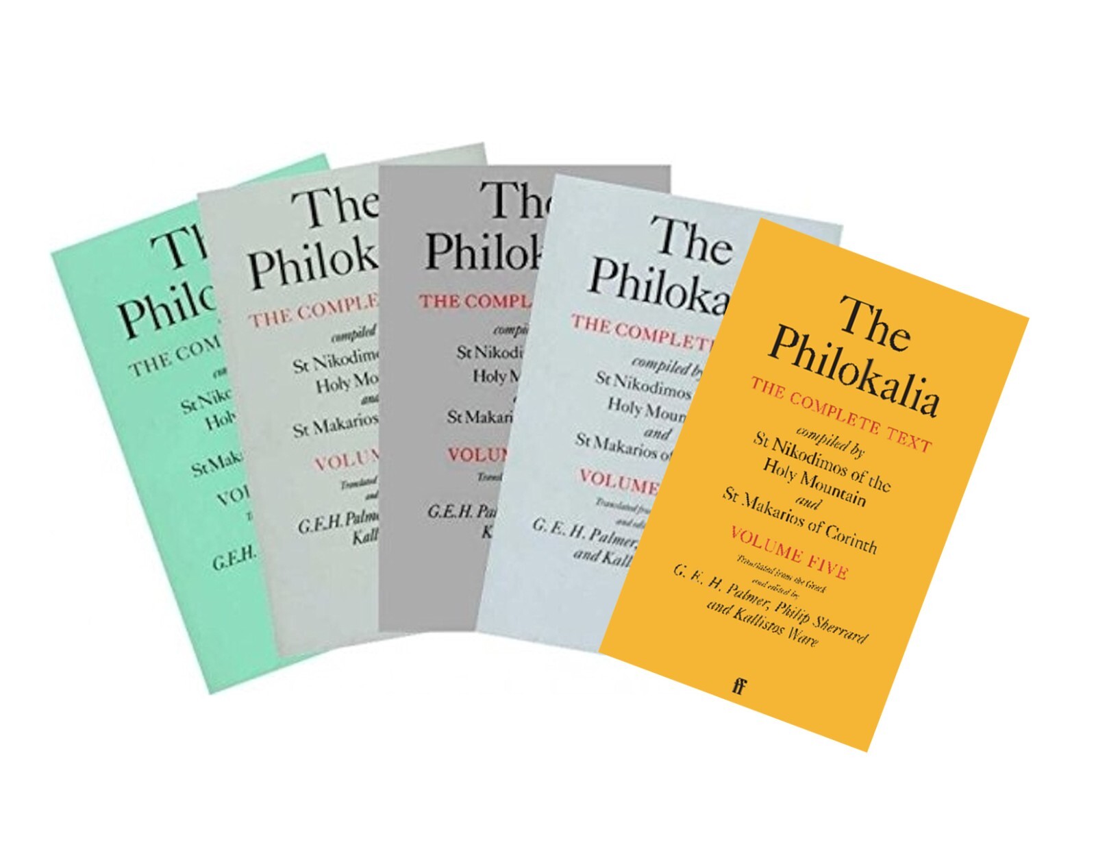 The Philokalia -Complete 1-5 Volume Set (Paperback) by G.E.H. Palmer, et al -NEW