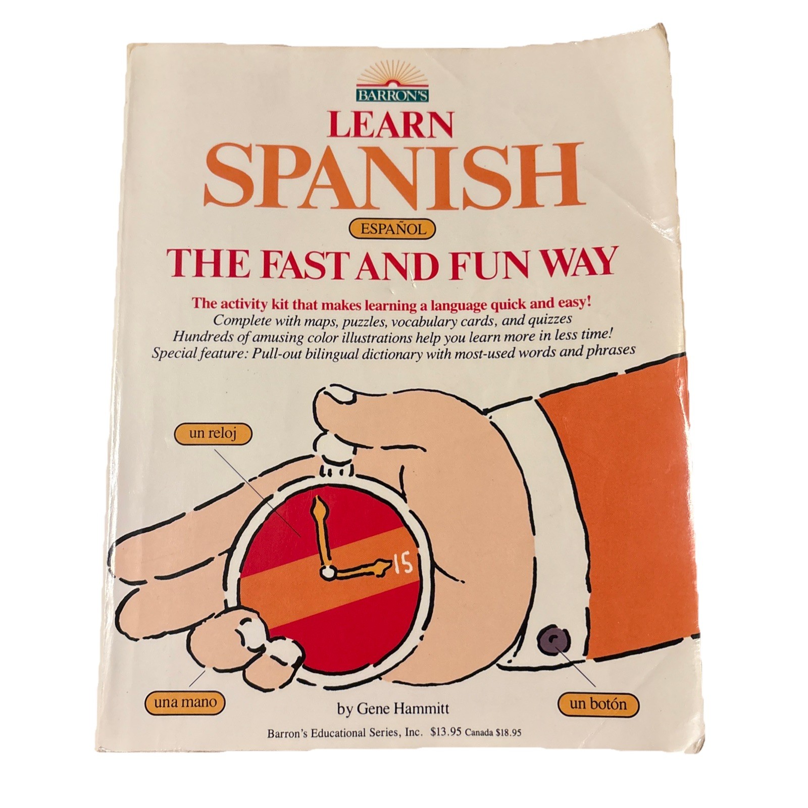 Learn Spanish the Fast and Fun Way – Paperback, by Gene M. Hammitt 1985