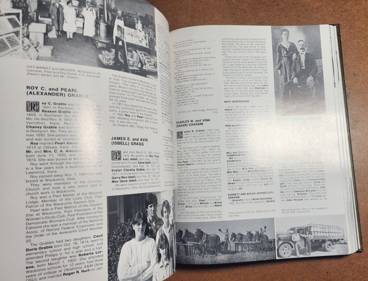 GARFIELD COUNTY OKLAHOMA 1907-1982 VOL. I 512 PAGES! LOTS OLD PHOTOS