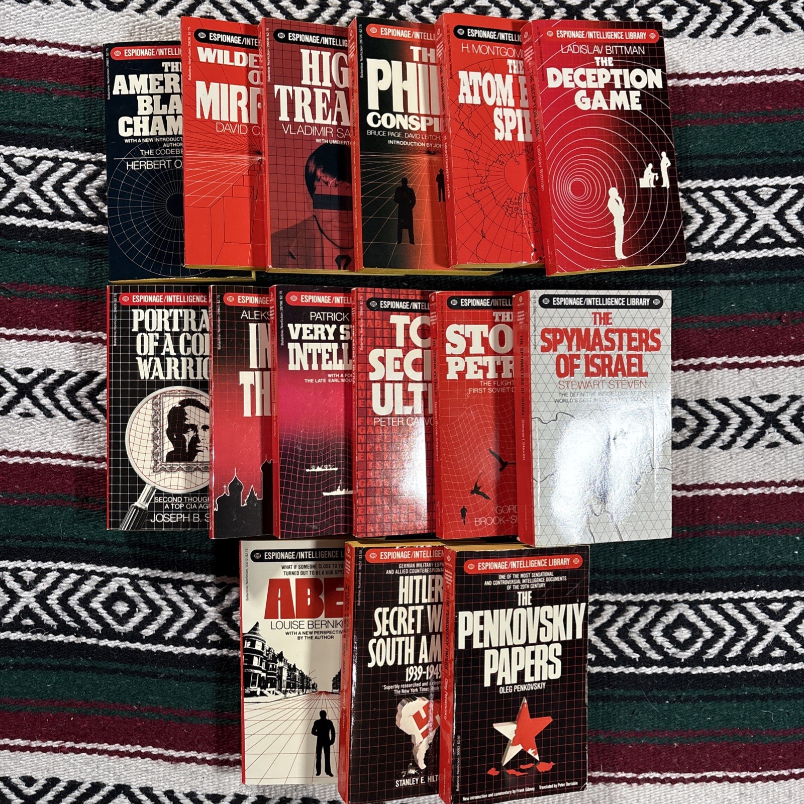 Ballantine Espionage Intelligence Library Vintage PB 15 Books Cold War Spies