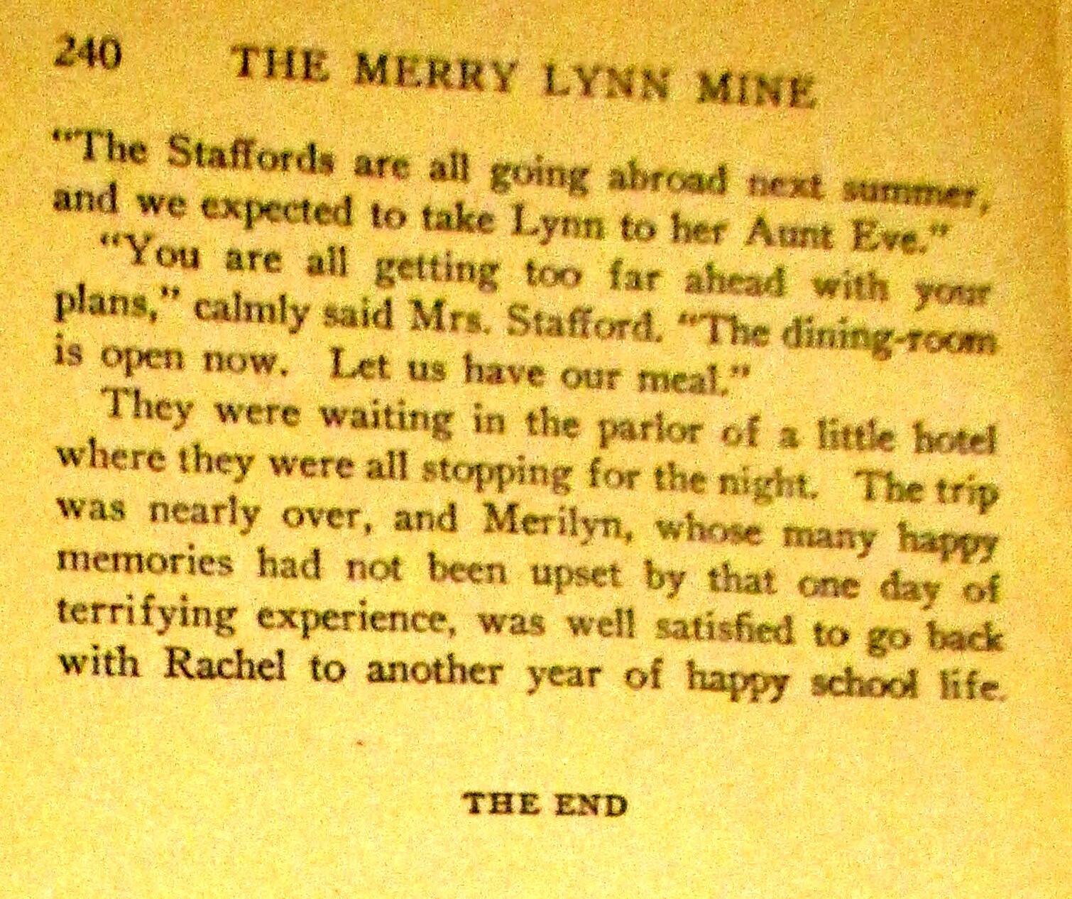 1928 The Merry Lynn Mine by Harriet Pyne Grove H/C 240 Pages