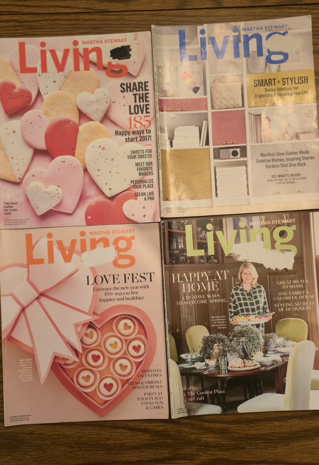 Martha Stewart Living Magazines 2-2017 2-2020 Lot Of 4 Valentine,Love, Home