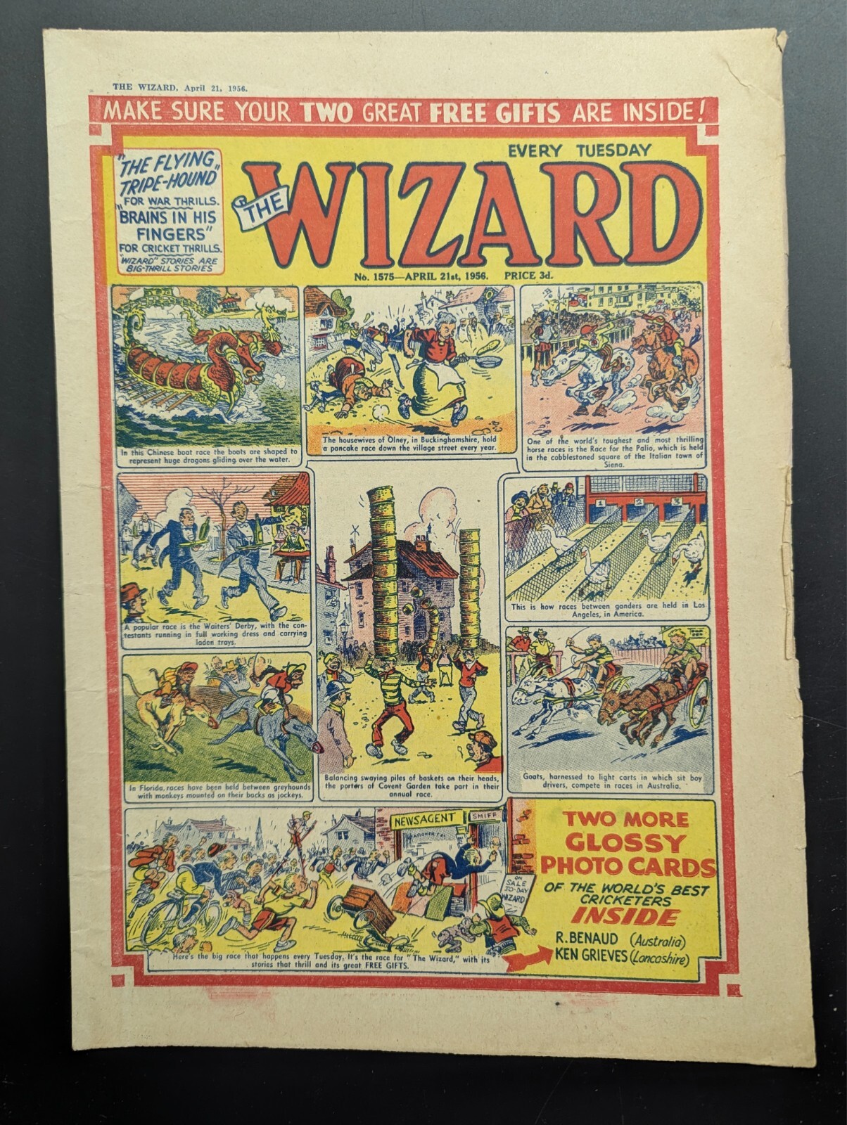 Wizard Comic No 1575, April 21st 1956, D.C. Thomson, Birthday Issue