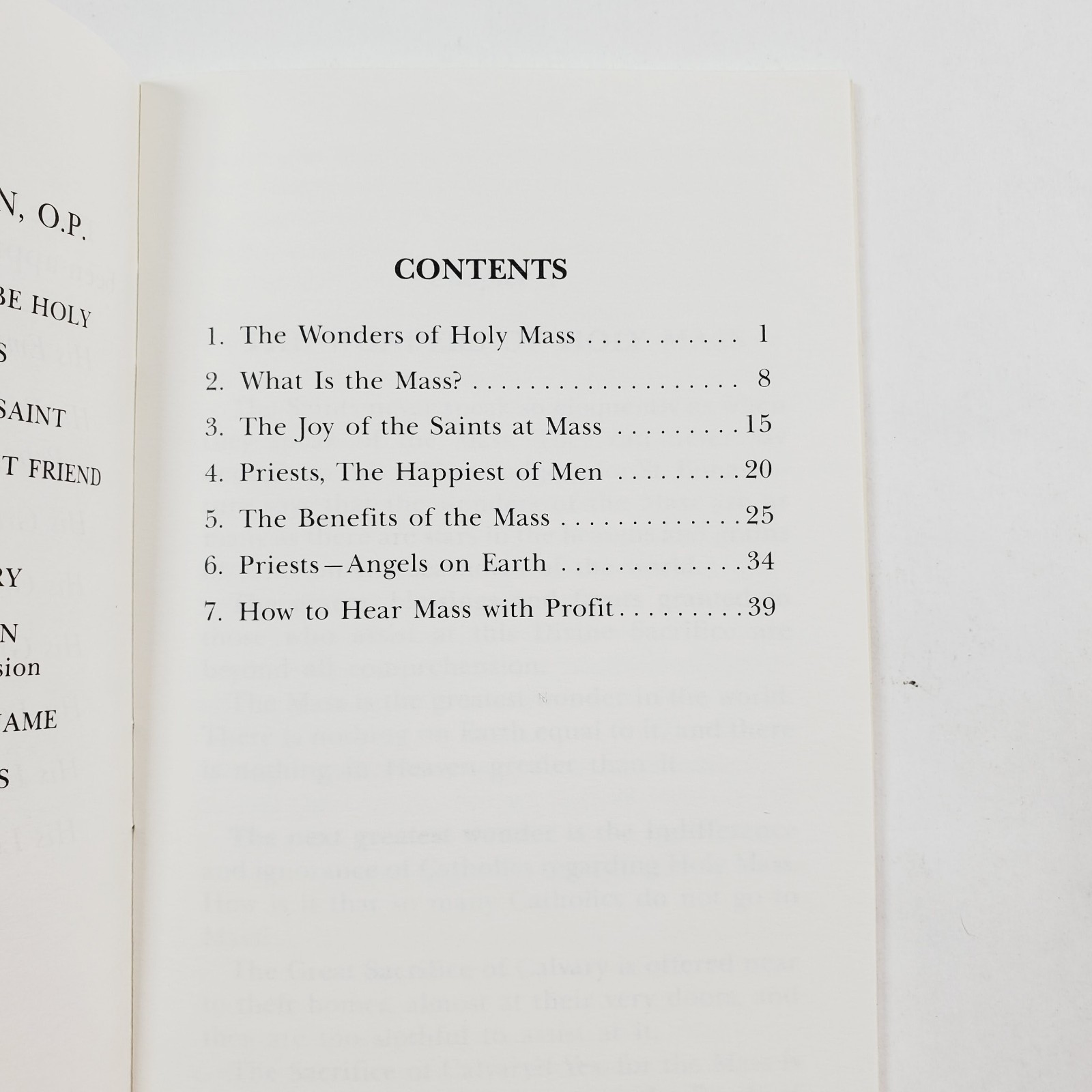 Father Paul O’Sullivan Catholic Book Lot Wonders of the Mass and Holy Name TAN