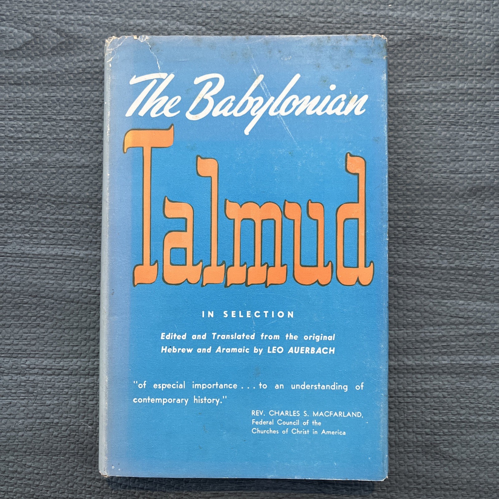 The Babylonian Talmud, 1944, 2nd Edition, Leo Auerbach, Hardcover Hebrew Aramaic