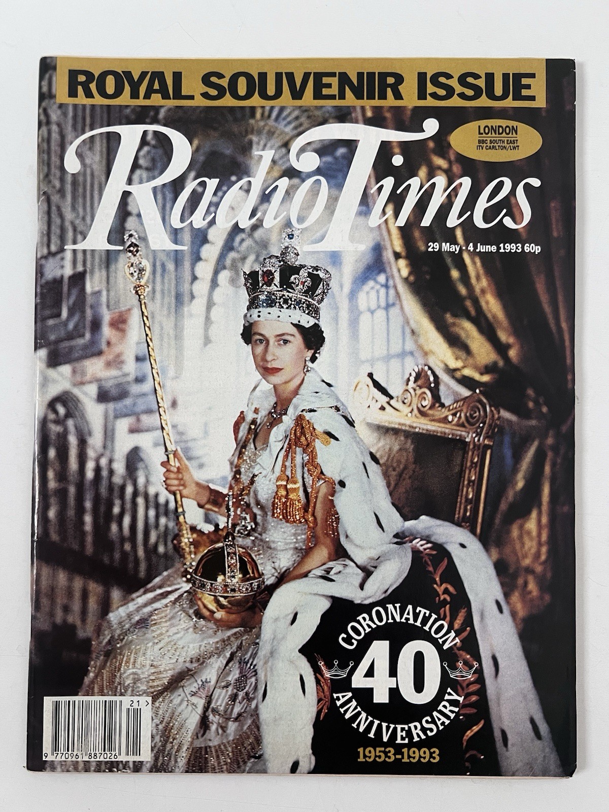 Radio Times Magazine – Queen Elizabeth II Coronation 40th Anniversary – May 1993