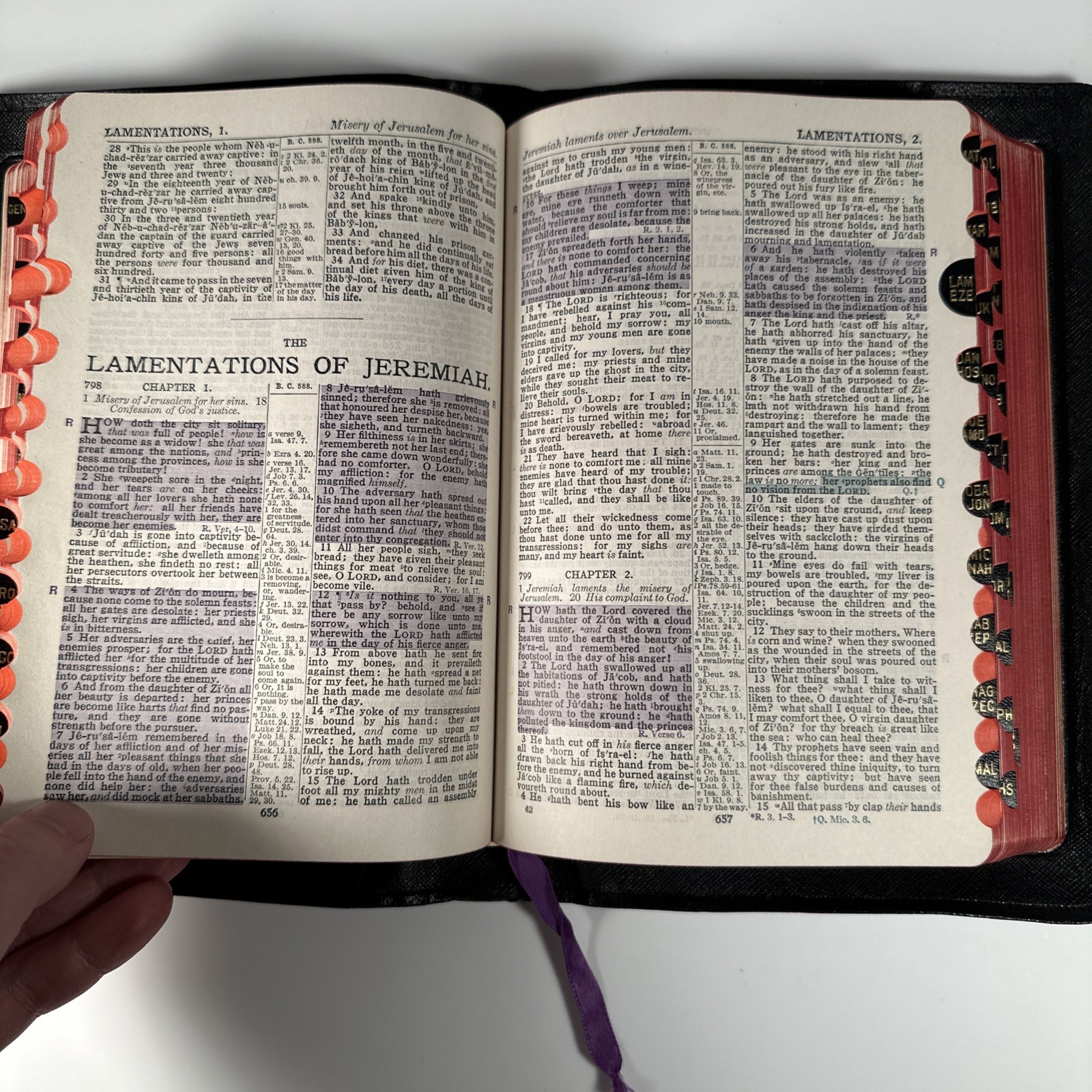 1928 The Marked Holy Bible Self Pronouncing Winston International Leather Gilt