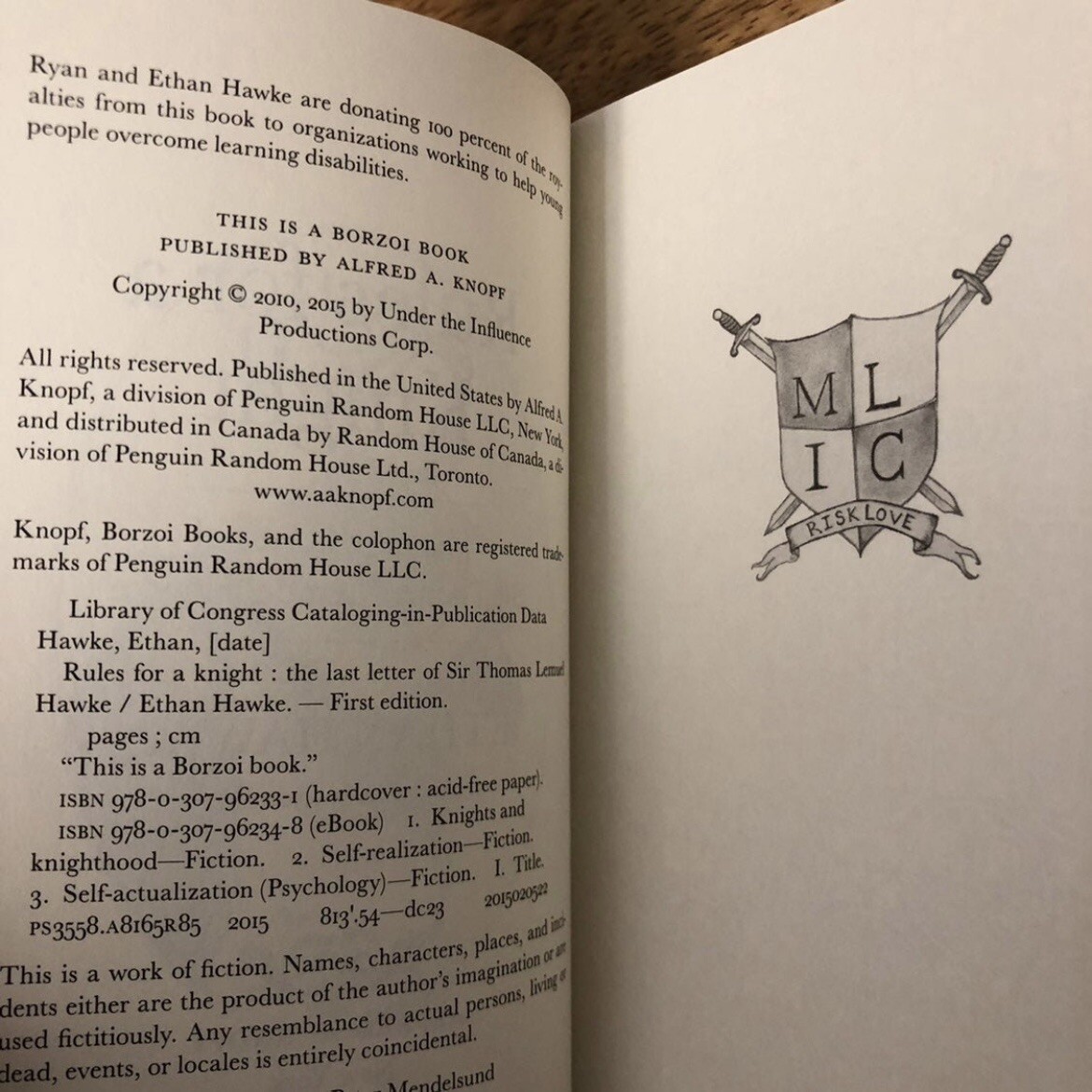 Ethan Hawke signed book + ARC lot! Rules for a Knight, A Bright Ray Of Darkness