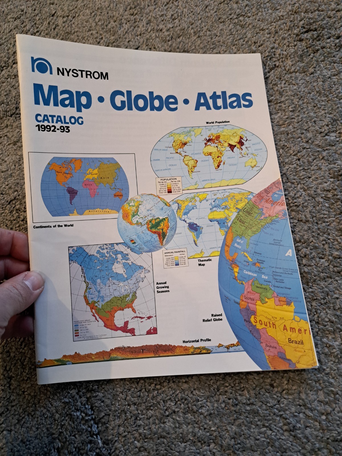 Vintage 1992-93 Nystrom Map Globe Atlas Catalog