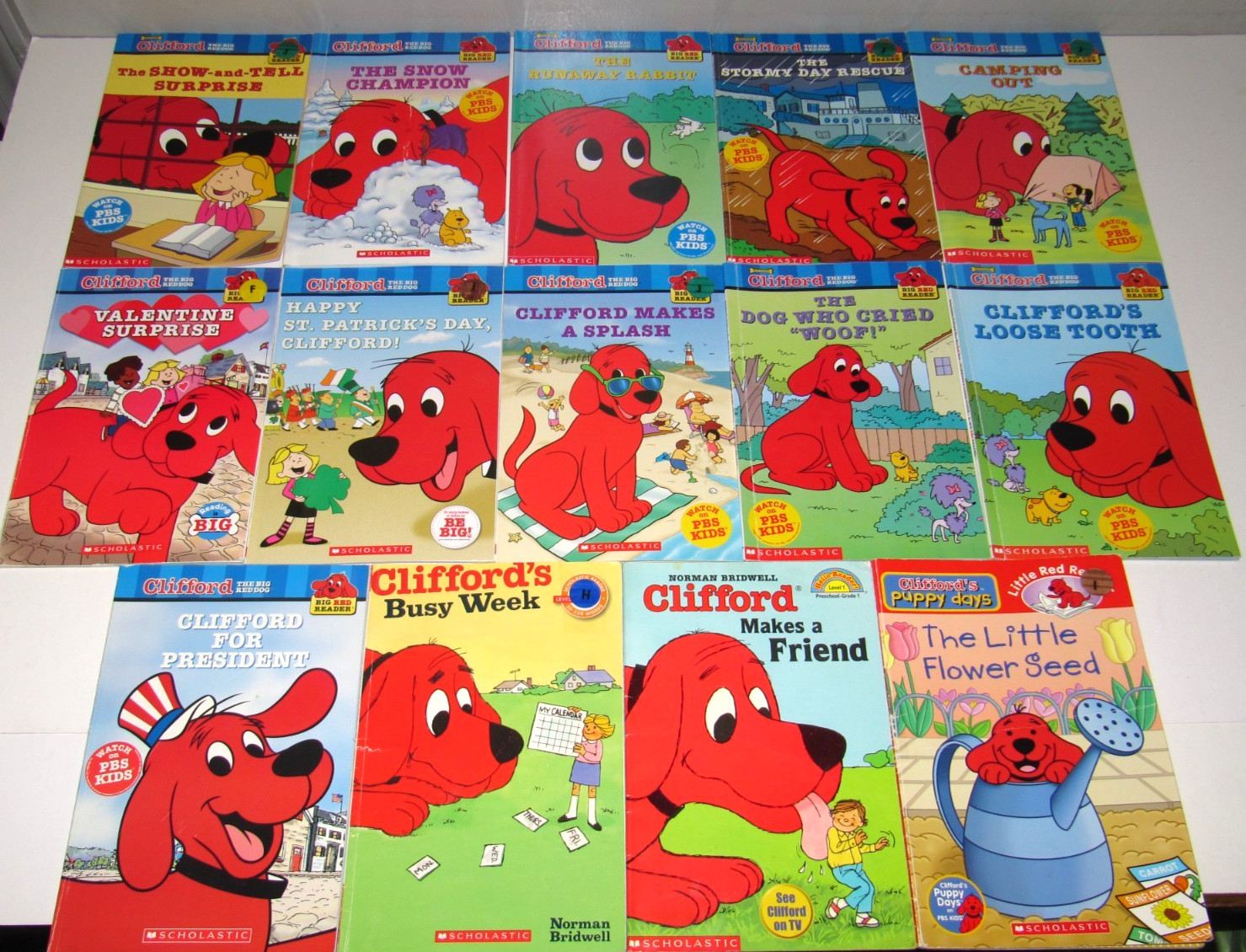Lot of 14 Clifford early readers TPB Norman Bridwell, Scholastic