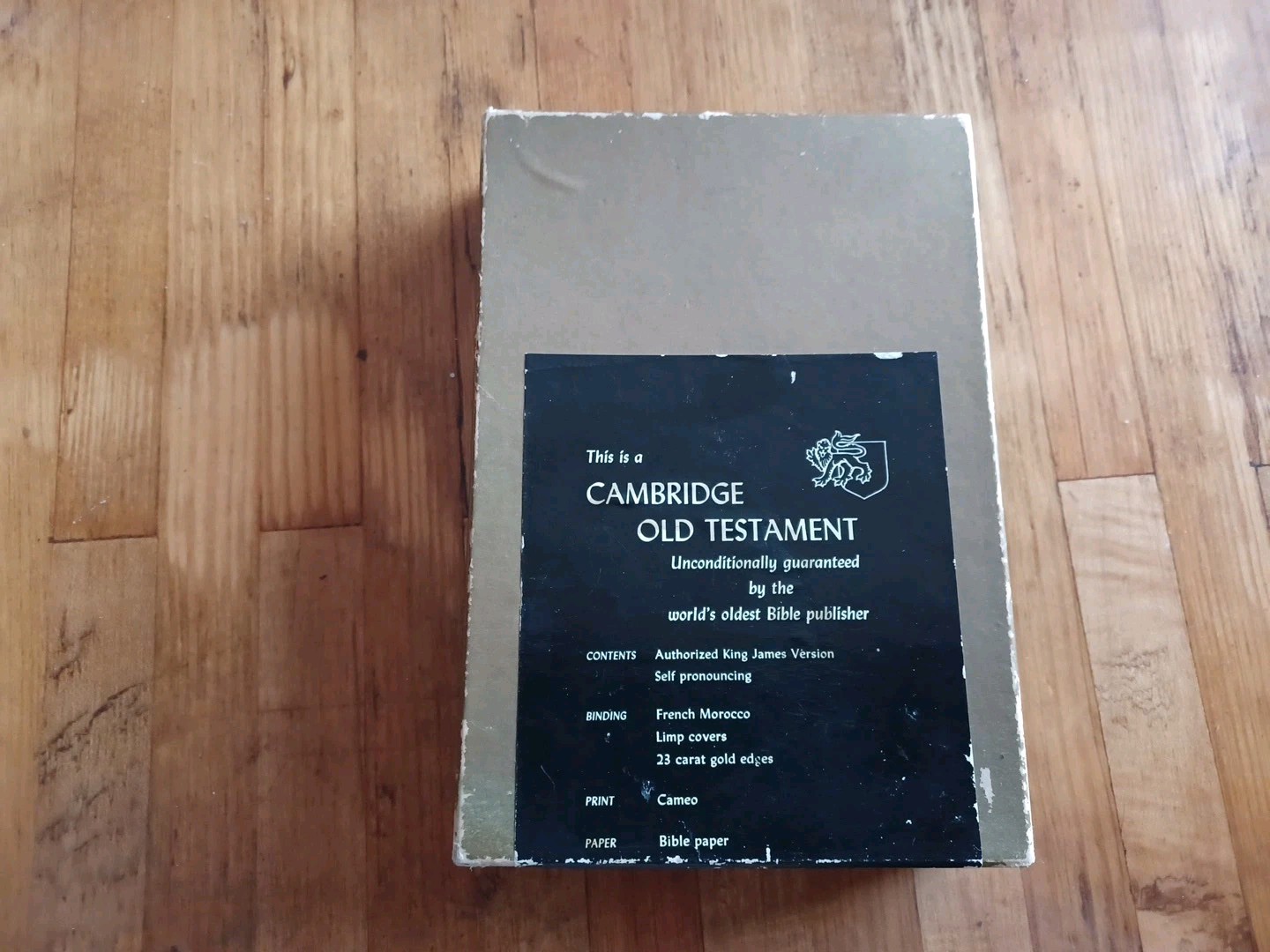 Cambridge OLD TESTAMENT Cameo Bible w/ Box KJV Genuine Morocco Leather 40TCI 60s