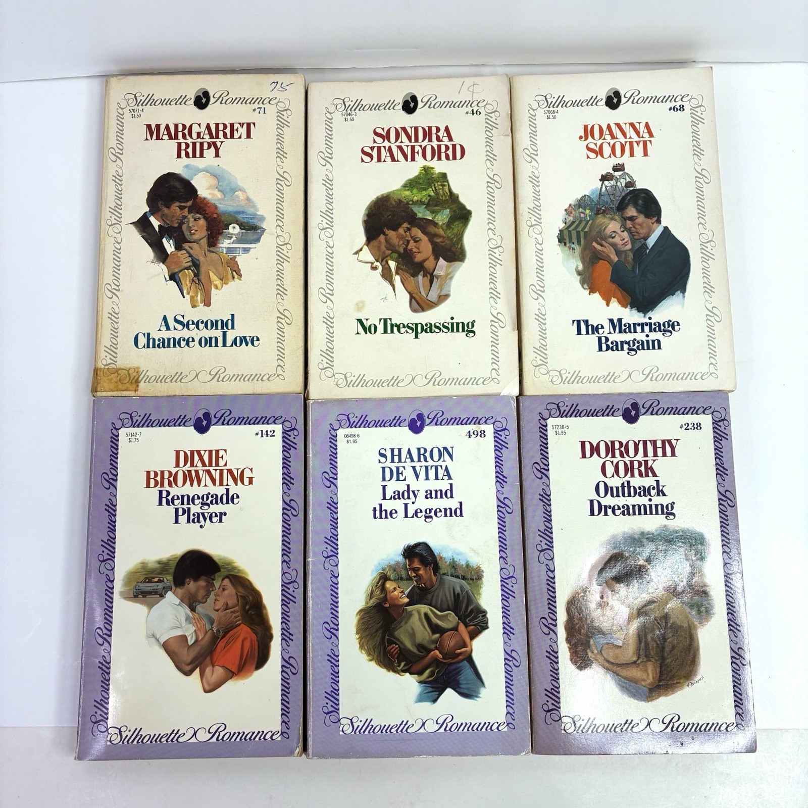 Lot of 18 Vintage Silhouette Romance Novels Paperback Books Mixed Authors