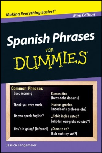 Spanish Phrases For Dummies (Custom) – paperback Langemeier, Jessica