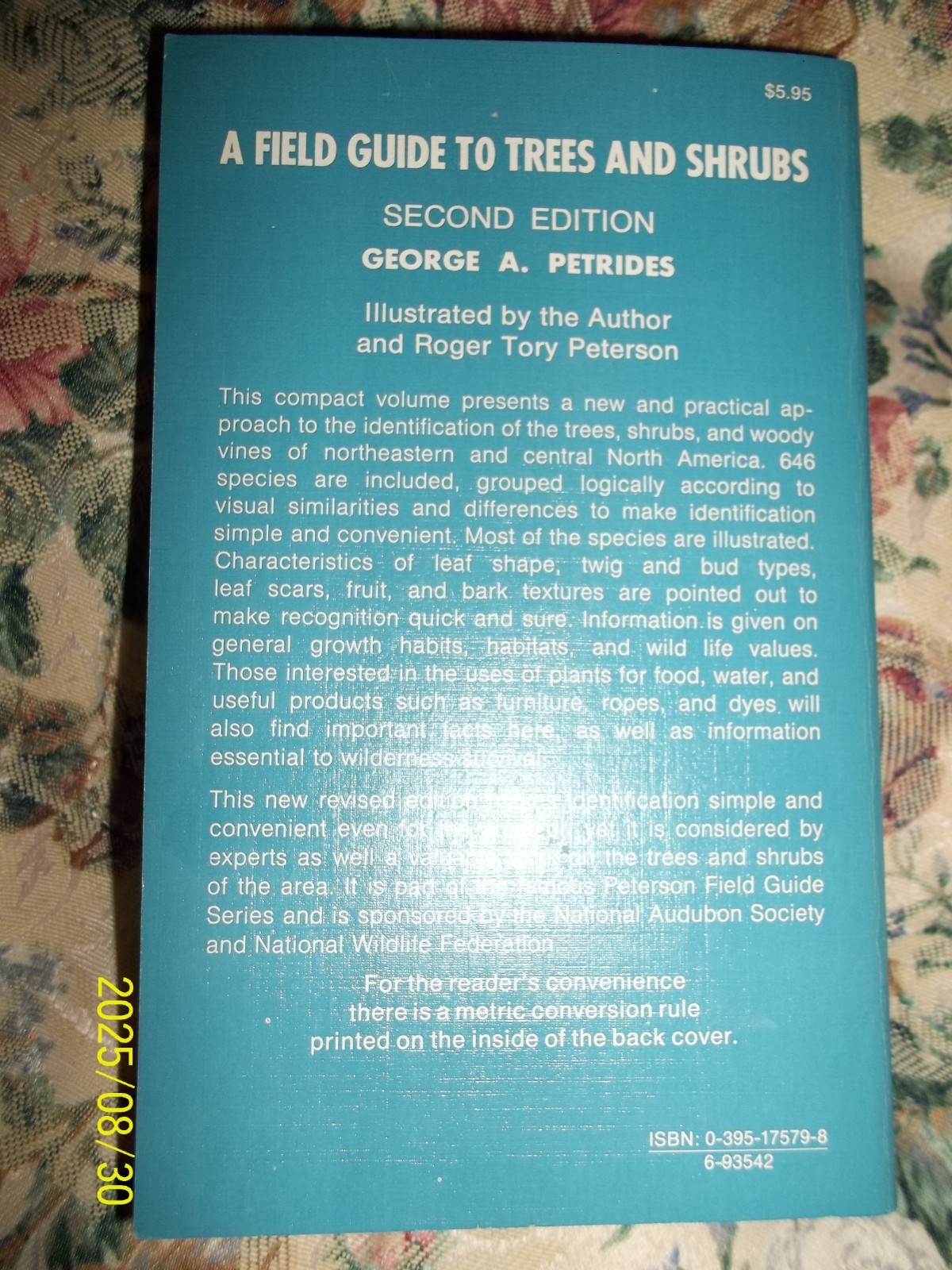 A Field Guide to Trees and Shrubs George A. Petrides Second 2nd Edition America