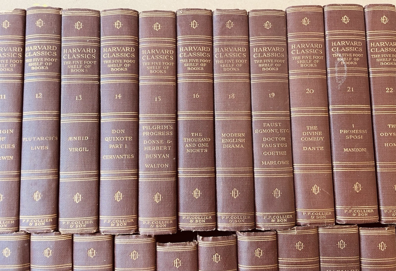 1909-1910 THE HARVARD CLASSICS – Five Foot Shelf of Books – Choose Your Volume