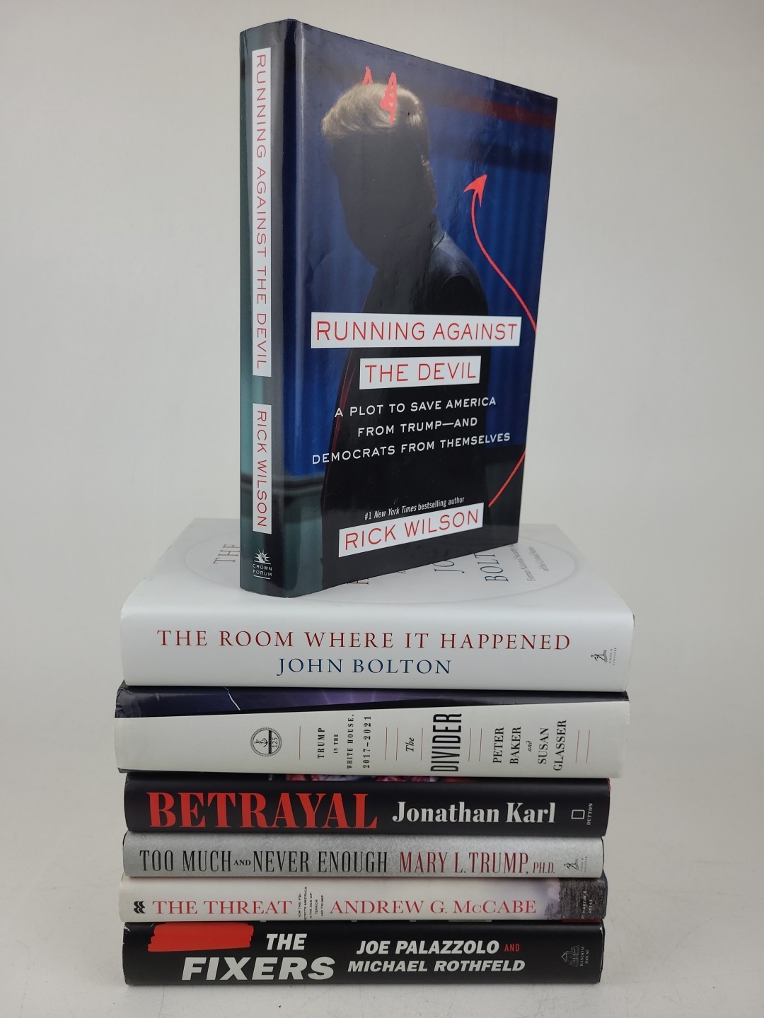 Lot Of 7 Anti-Trump Books: Betrayal Fixers Threat Divider Too Much Devil Room