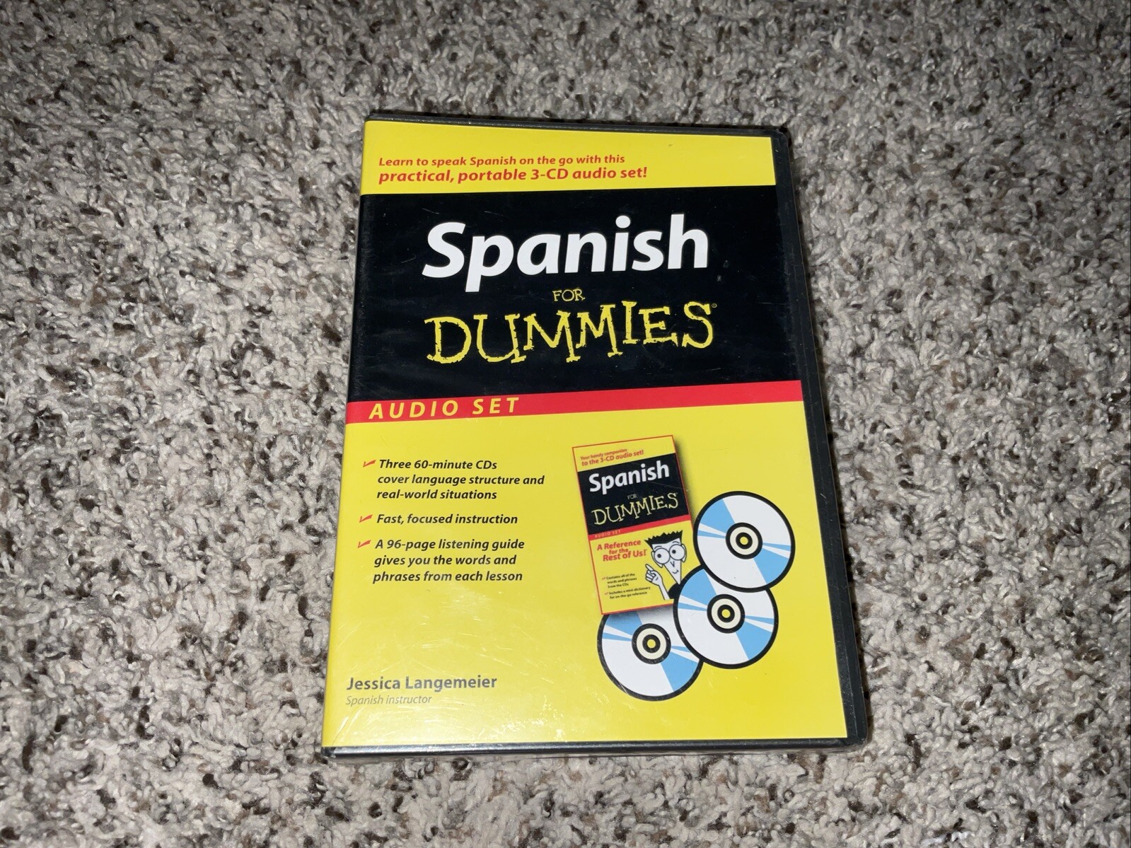 Spanish for Dummies Audio Set by Jessica Langemeier (2007, Compact Disc) Sealed