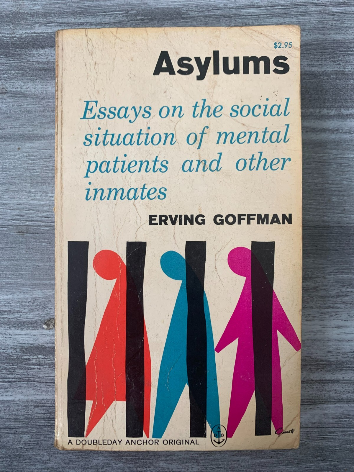 1961 ASYLUMS by Erving Goffman VG 4.0 Doubleday Anchor Paperback