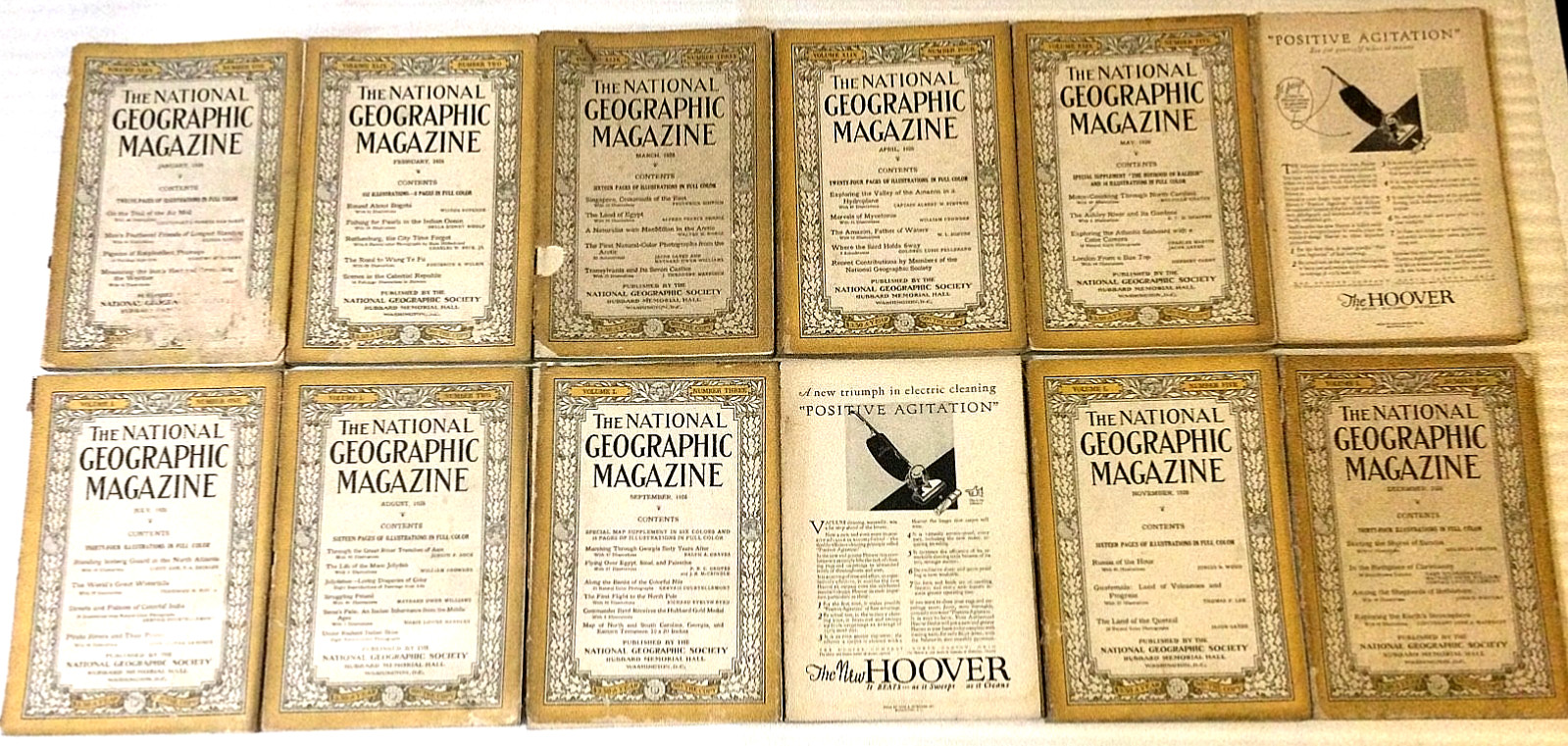 1926 The National Geographic Magazine COMPLETE SET LOT L XLIX Antique RARE