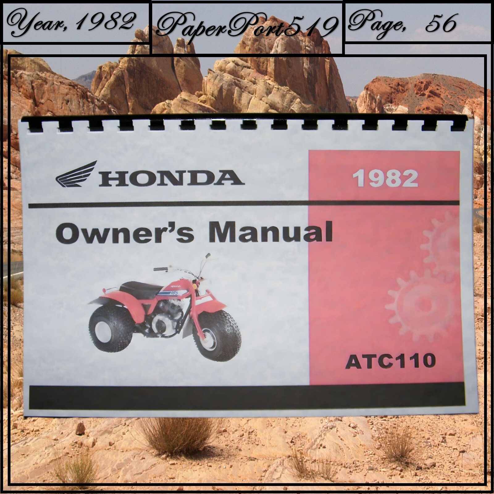 1982 Honda ATC110 Owner’s Manual 56 Pages