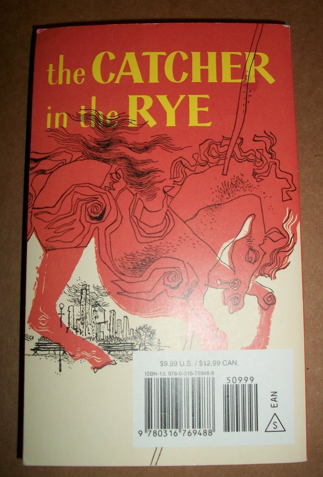 The Catcher in the Rye Classic by J D Salinger L-B $9.99 novel 110th print pb ex