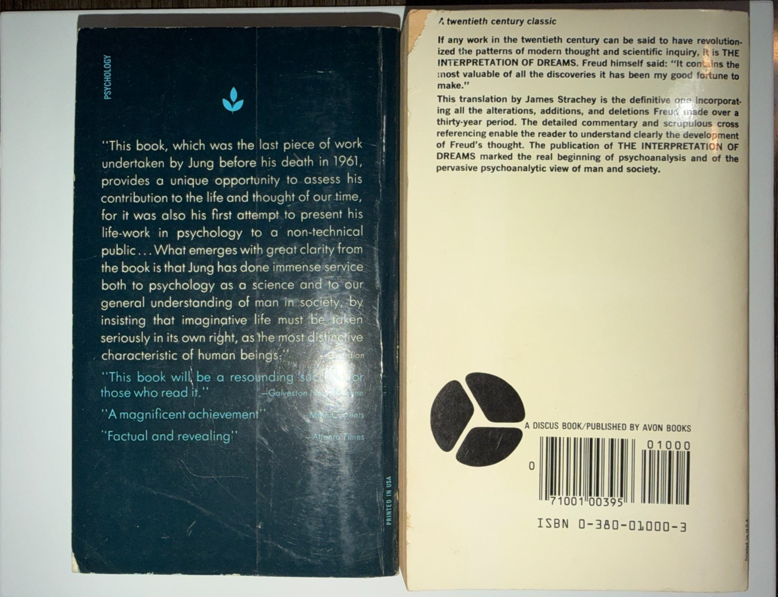Psychoanalysis Bundle Freud and Jung Vintage Paperbacks Man and His Symbols