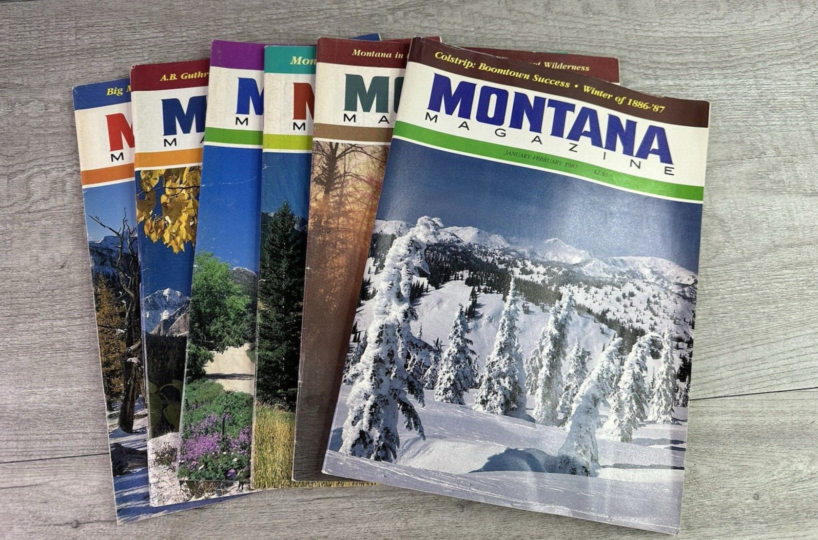 Vintage Lot Of 6 Montana Magazine 1987 Jan-Dec Bimonthly Issues