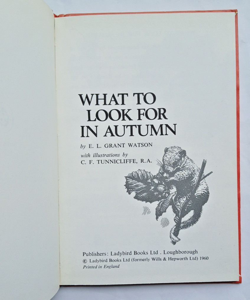 Ladybird What to look for in Autumn 1973, Vintage 4 Seasons Book, Gd+ condition