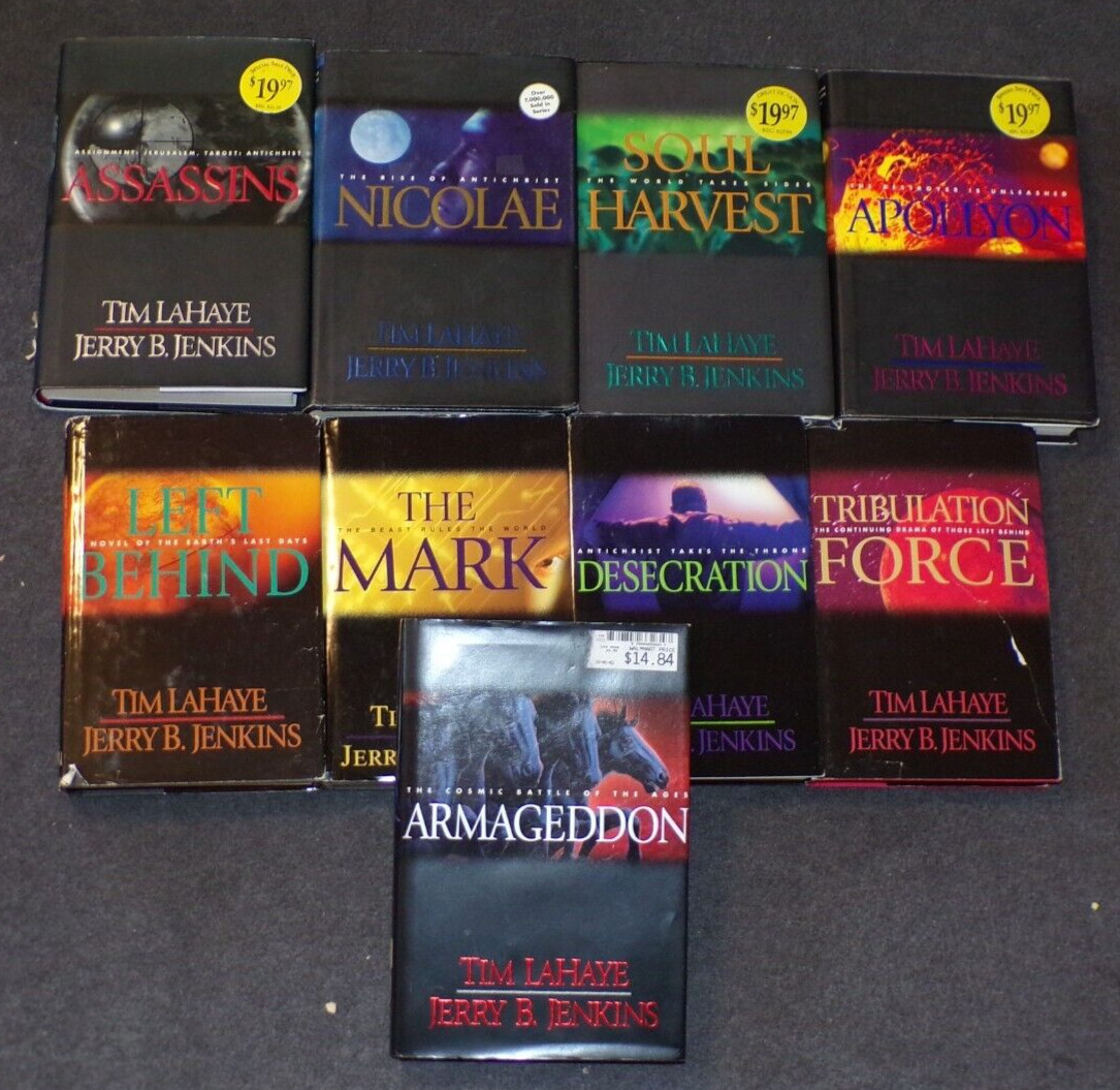 Lot 9 Tim LaHaye Jerry Jenkins Left Behind Series HB Books Armageddon Mark